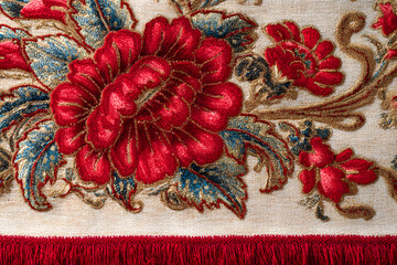 floral pattern inspired in traditional cashmere embroidered shawls ideal for backgrounds