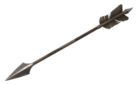 An arrow isolated on transparent background