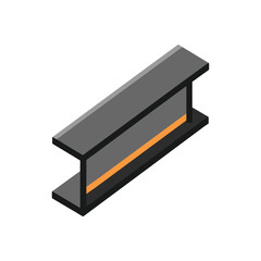 A steel beam vector art illustration