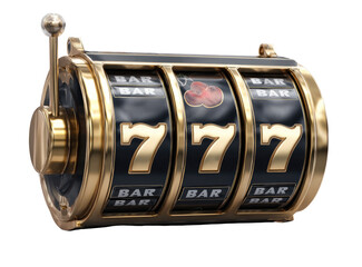 Golden slot machine with jackpot