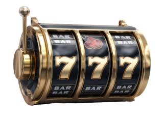 Golden slot machine with jackpot