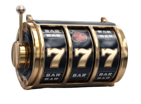 Golden slot machine with jackpot