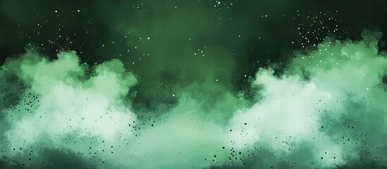 Obraz premium Abstract swirling green and white color explosion