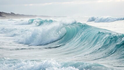 waves crashing on the rocks