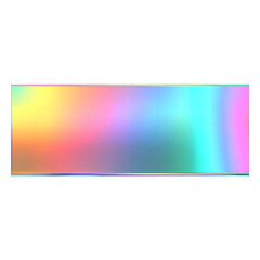 Obraz premium Rainbow Hologram Label Isolated on Transparent Background