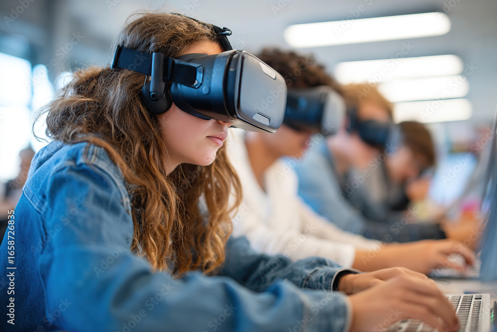 Poster immersive virtual reality learning experience in an interactive classroom setting
