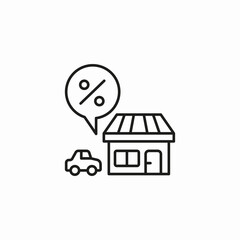 car loan or dealership  icon sign vector