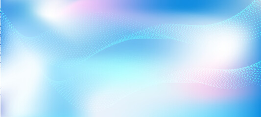 Abstract blue gradient background with shining lines waves. Minimalist background for banner, poster, cover, brochure, flyer, website