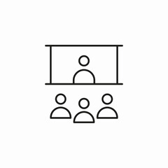 video conference meeting icon sign vector