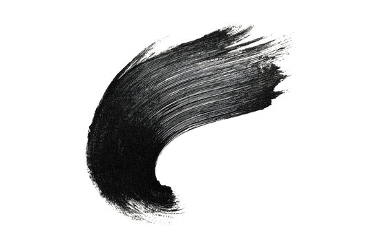 Dark, textured brushstroke swathe against black