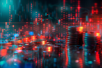 Financial Trading Market Analysis Digital Background