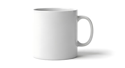 Fototapeta premium Blank White Ceramic Mug Isolated on White Background for Customization and Design