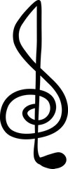 Line Art Music Note Symbol