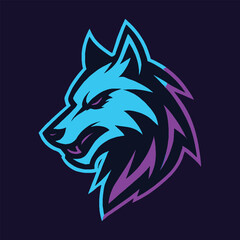 Cool Wolf Mascot Log .eps