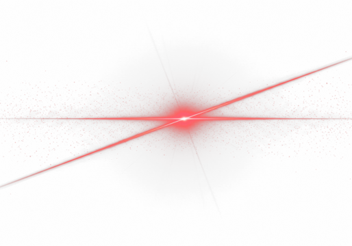 Red laser beams isolated on white background PNG, glowing laser light cutout, futuristic red light rays, high-tech energy beams, digital laser effect, sci-fi lighting, dynamic laser streaks, modern gr