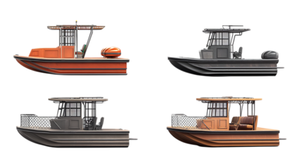 Luxury ShallowWater Boats Four Color Options  Explore the Ultimate in Coastal Craft