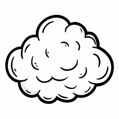 Charming cartoon cloud illustration perfect for weather forecasts, children's books, or whimsical design projects, evoking a sense of lightheartedness and imagination for any creative endeavor.