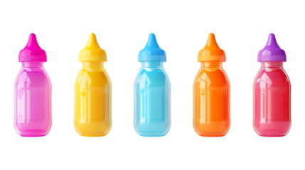 Colorful Baby Bottles Nursery Essentials  Feeding Supplies