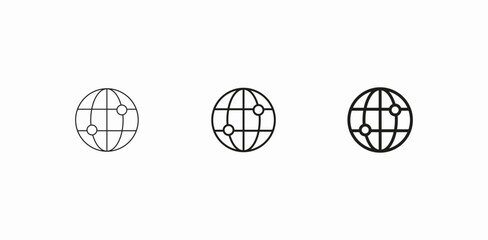 global network icon icon sign vector
