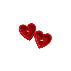Red Heart Shaped Candles for Romantic Decor and Special Occasions