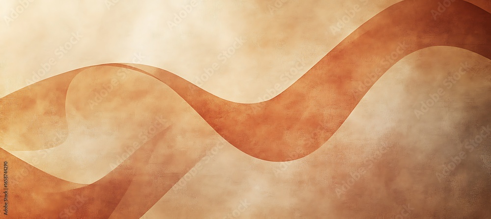 Poster flowing fabric texture background abstract design soft curves elegant artistic warm color tones mode