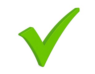 3D green checkmark