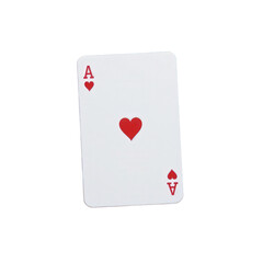 Obraz premium Ace of Hearts Playing Card Isolated on Transparent background