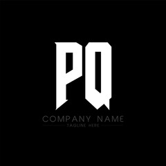PQ Letter Logo Design. Initial letters PQ gaming's logo icon for technology companies. Tech letter PQ minimal logo design template. PQ letter design vector with white and black colors. PQ