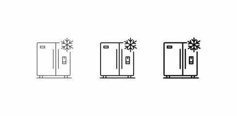 cold fridge snowflake icon sign vector