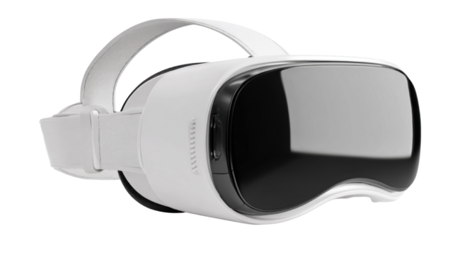 Virtual Reality Headset Isolated on White Background