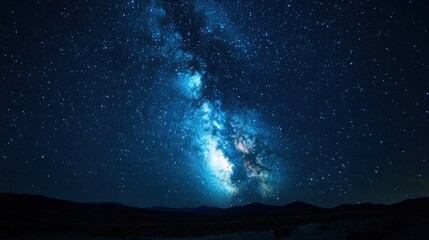 Fototapeta premium Majestic night sky filled with stars and the milky way.