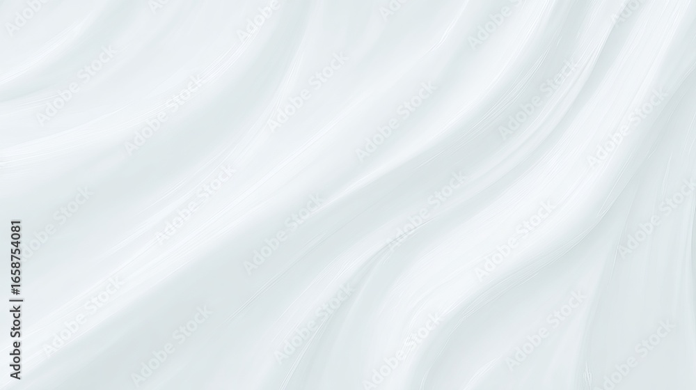 Poster soft flowing white fabric drapes elegantly, creating gentle waves and textures, ideal for background