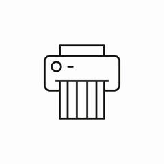 shredding document stripes icon sign vector