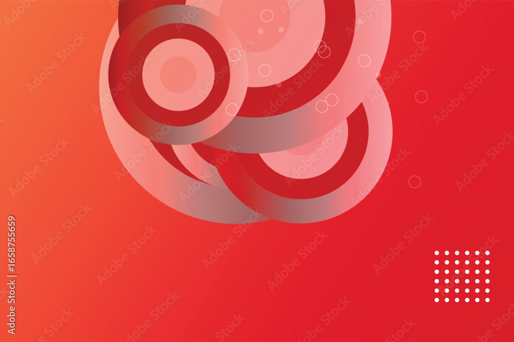 Poster abstract red background with shapes. red banner background. abstract red graphic design banner patte