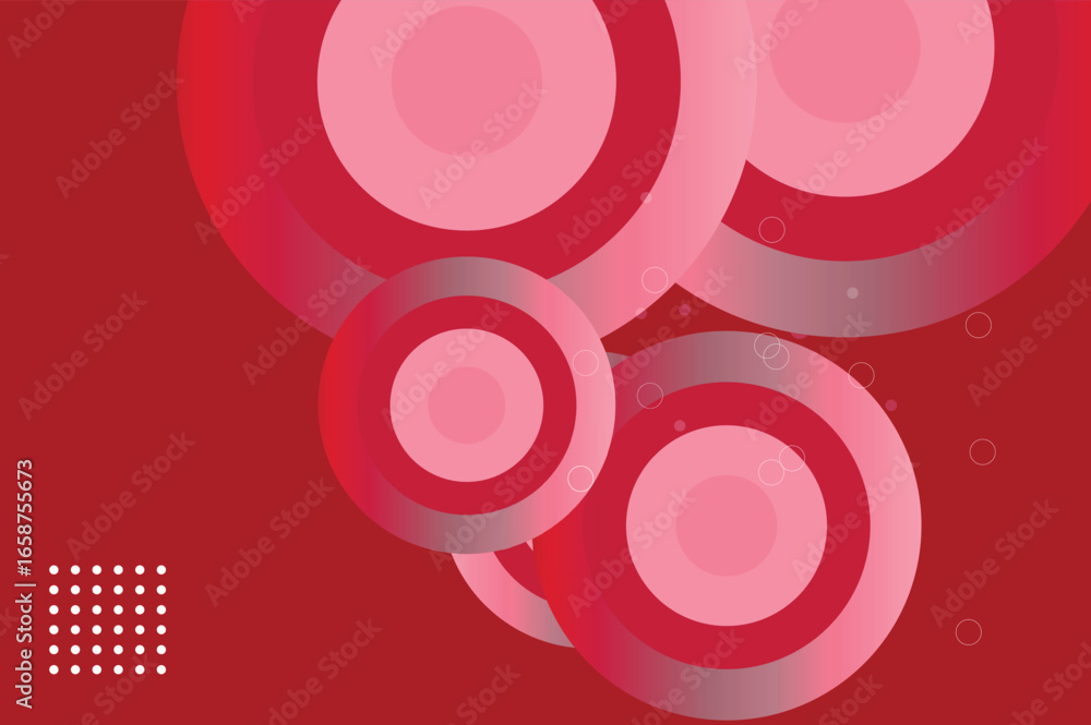 Poster abstract red background with shapes. red banner background. abstract red graphic design banner patte