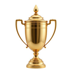 Fototapeta premium Gleaming Golden Trophy on Transparent Background for Awards Ceremony