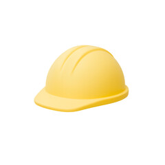 Fototapeta premium Yellow hard hat safety helmet isolated on transparent background