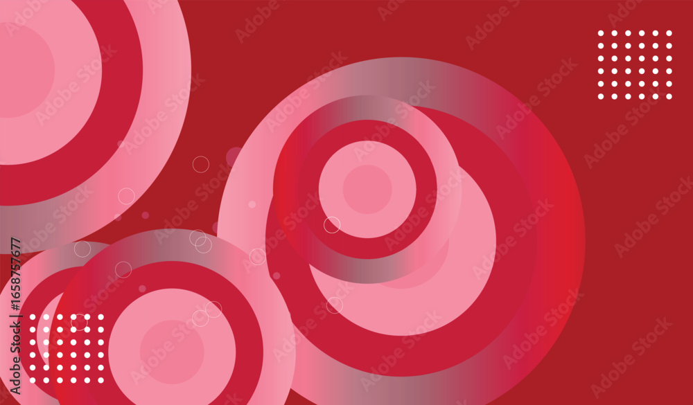 Poster abstract red background with shapes. red banner background. abstract red graphic design banner patte