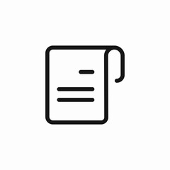 page document paper icon sign vector