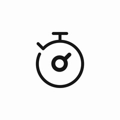 stopwatch timer clock icon sign vector
