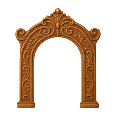PNG Ornate wooden arch design