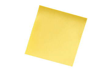 A single, blank, gold-yellow sticky note