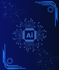 Futuristic AI Brain Circuit Glow – Artificial Intelligence Tech Design