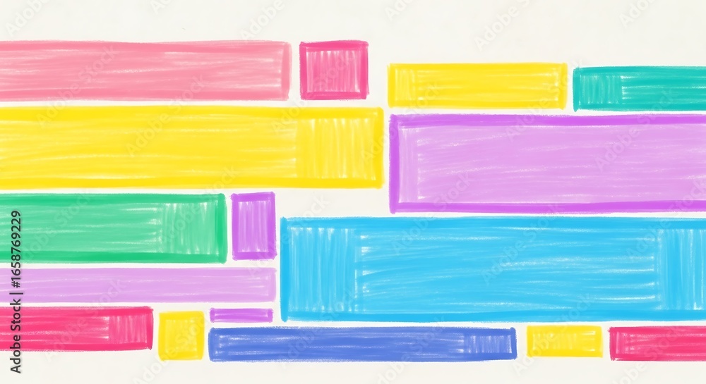 Poster illustration abstract colorful geometric pattern of horizontal and vertical rectangles and blocks