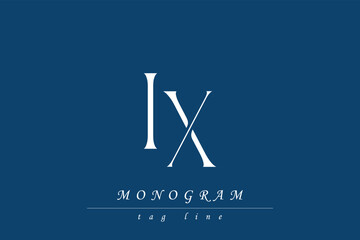 IX Initials Stylized Monogram Design Featuring Intertwined. Artistic representation of monogram initials creatively arranged and displayed.