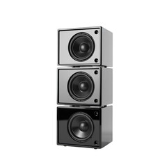 Obraz premium Photo of rectangular speakers isolated on transparent background