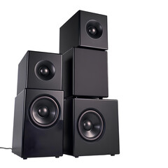 Obraz premium Photo of rectangular speakers isolated on transparent background