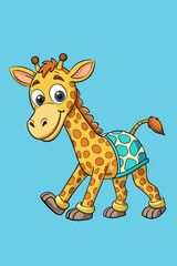 Fototapeta premium giraffe cartoon illustration