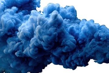 Abstract cloud of vibrant blue ink (1)