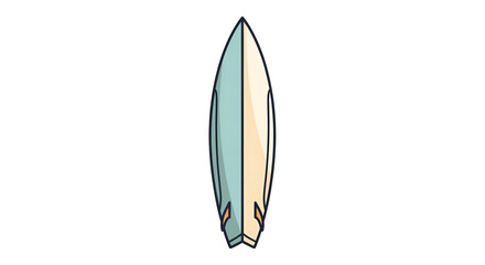 Surfboard illustration vector graphic image for surfing sport summer vacation and beach lifestyle design element